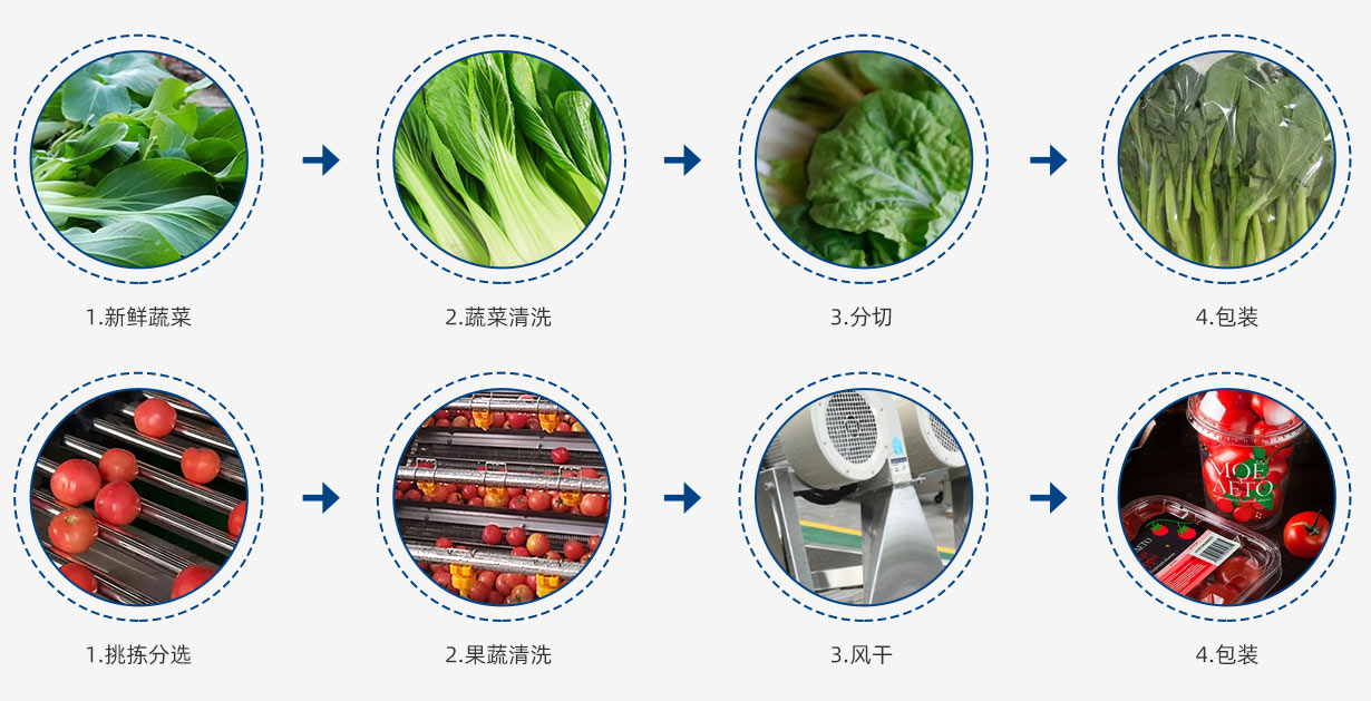 凈菜加工生產線工藝流程